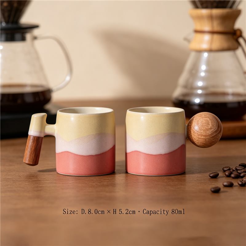 80ml Ceramic Espresso Cup (Wooden Handle) - product image 5