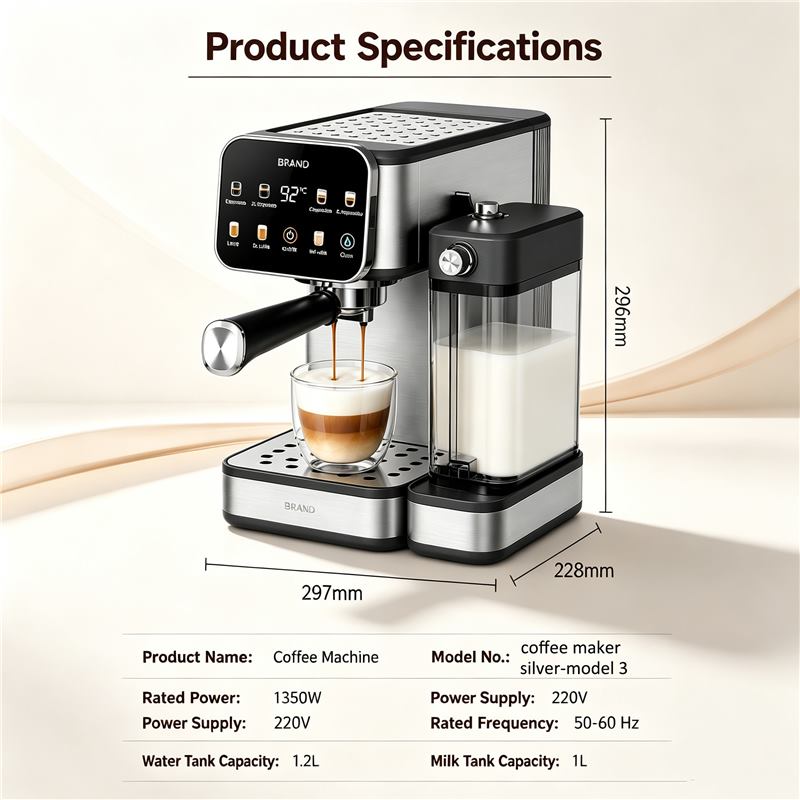 Espresso Machine with Milk Frother (527N) - wholesale coffee beans - Yinor Coffee