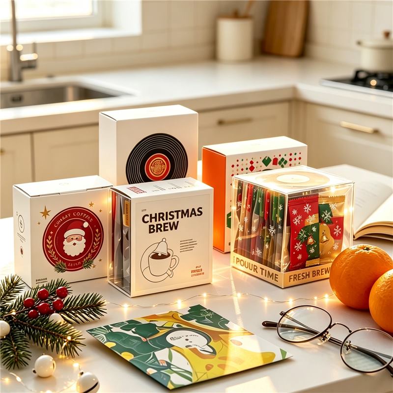 Christmas Santa Wreath Drip Coffee Gift Box - wholesale coffee beans - Yinor Coffee